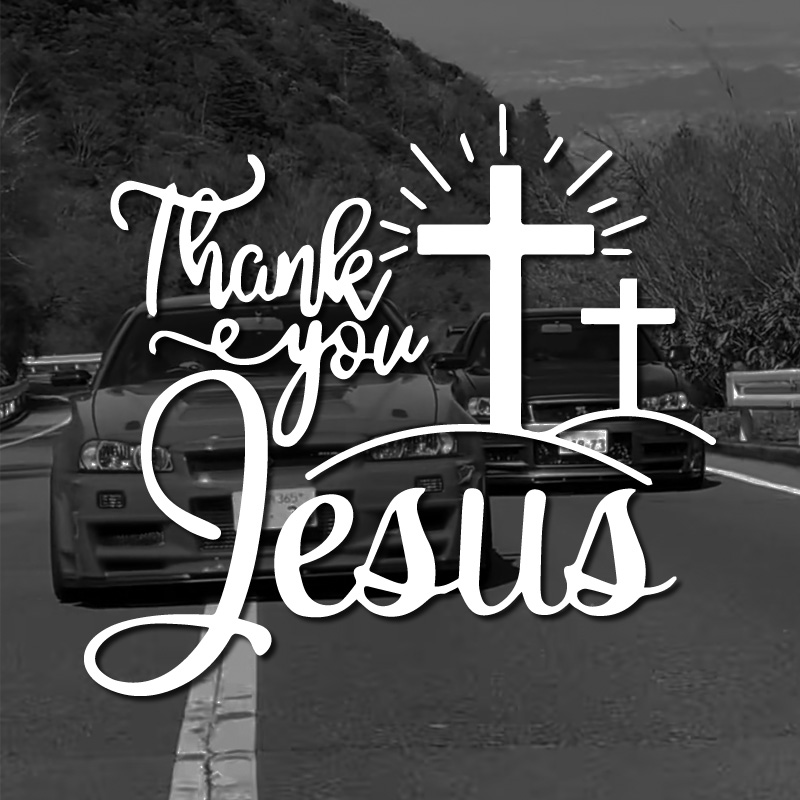 Laptop Accessories Ideas - Jezus autostickers christelijke God auto carrosserie