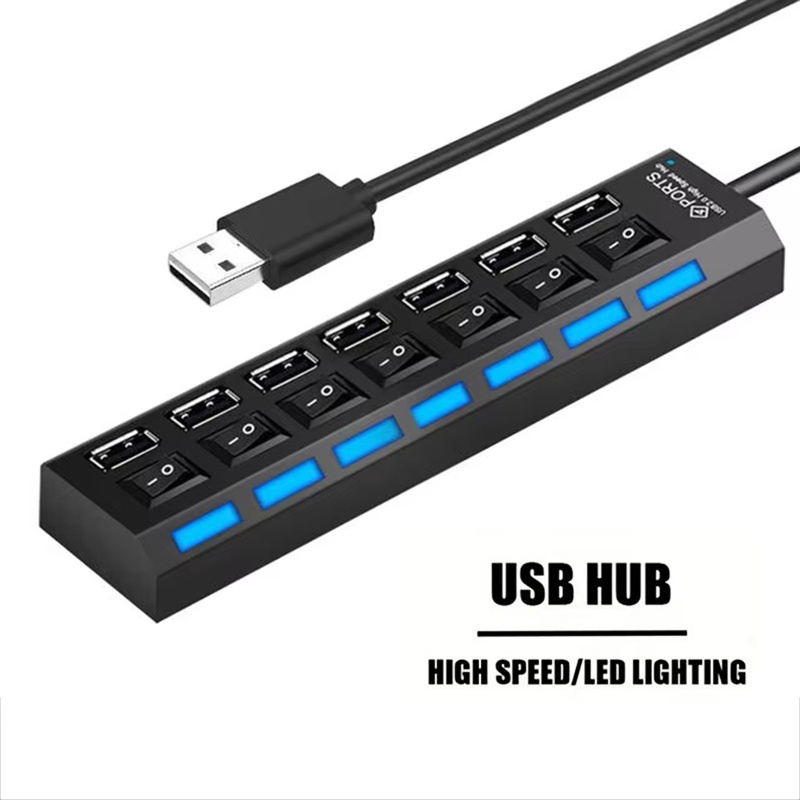 Laptop Accessories Usb - 7-poorts USB 2.0 hubsplitter voor laptopcomputeraccessoires