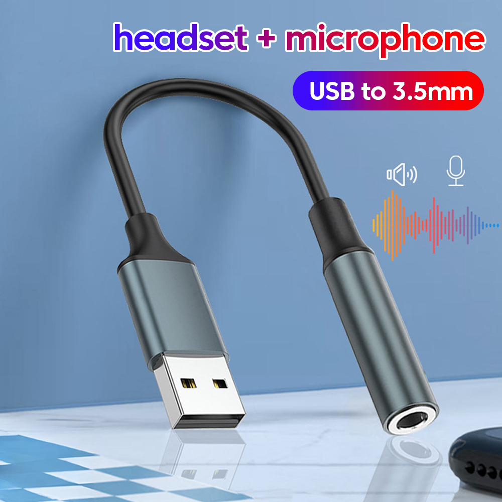 Laptop Accessories Headphones - USB naar 3.5mm jack audio adapter,