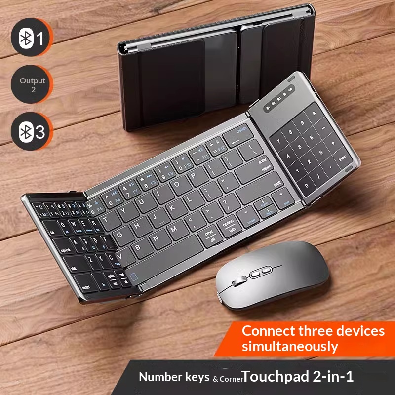 Laptop Accessories Distributor - Mengzu Tri Fold draadloos Bluetooth-toetsenbord met