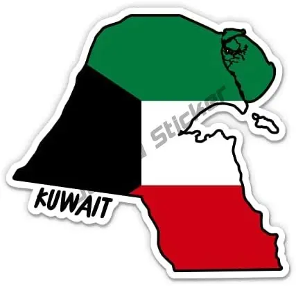 Koeweit kaart met vlag vinyl s - Laptop Accessories Kuwait recensie en prijs