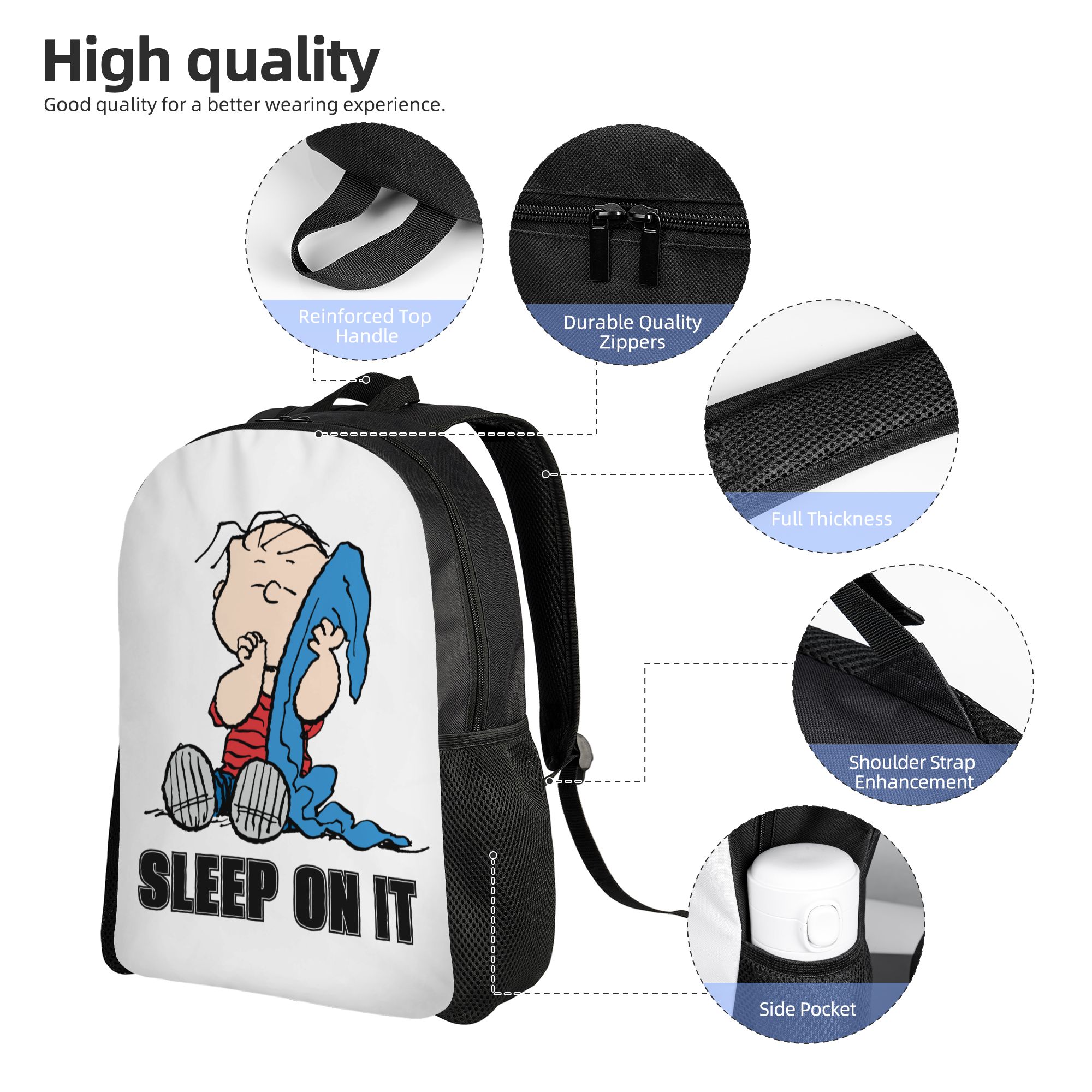 Snoopy Peanuts Linus & Rugzak  - Laptop Accessories Gifts For Men recensie en prijs