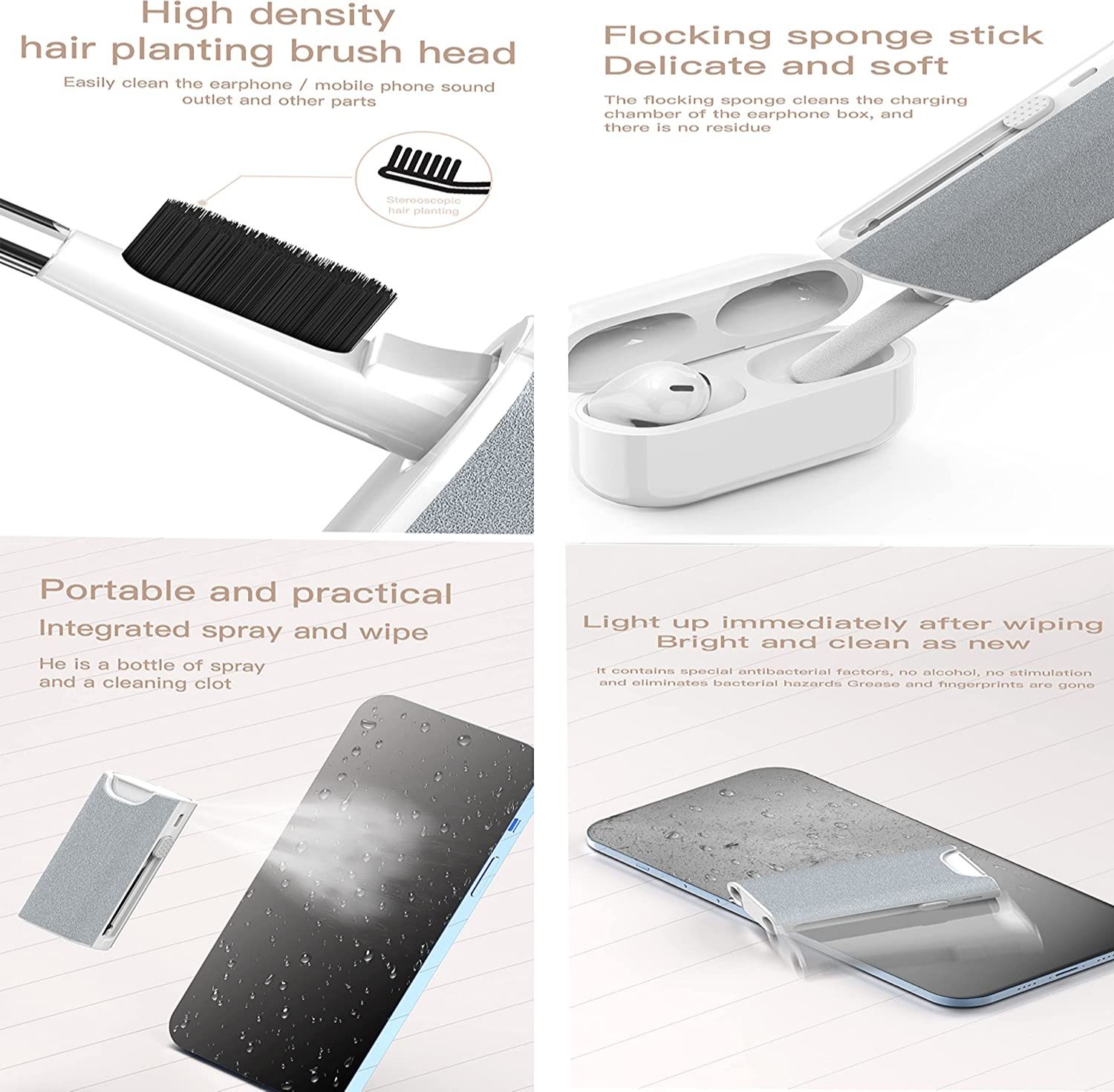 5-in-1 oortelefoonreiniger Bor - Laptop Accessories Headphones recensie en prijs