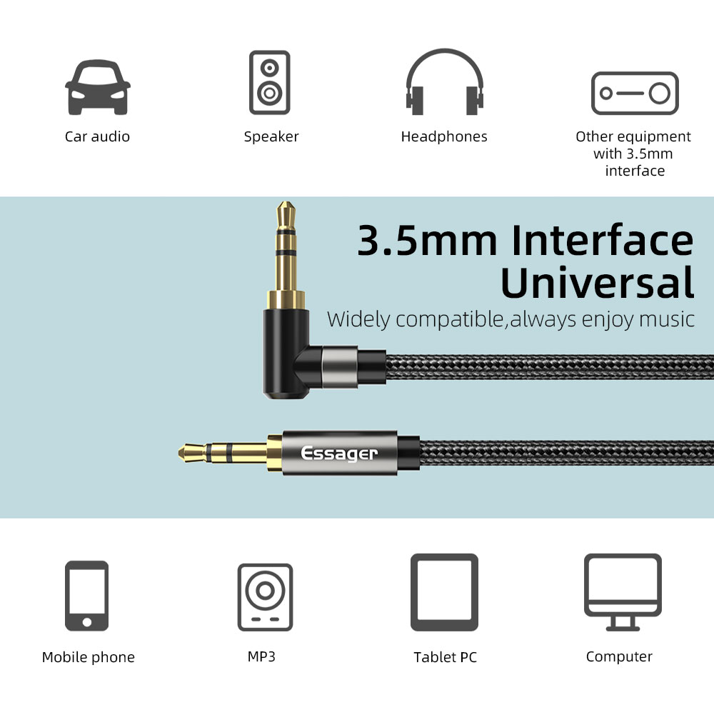 Essager AUX-kabel 3,5 mm jack  - Laptop Accessories Headphones recensie en prijs