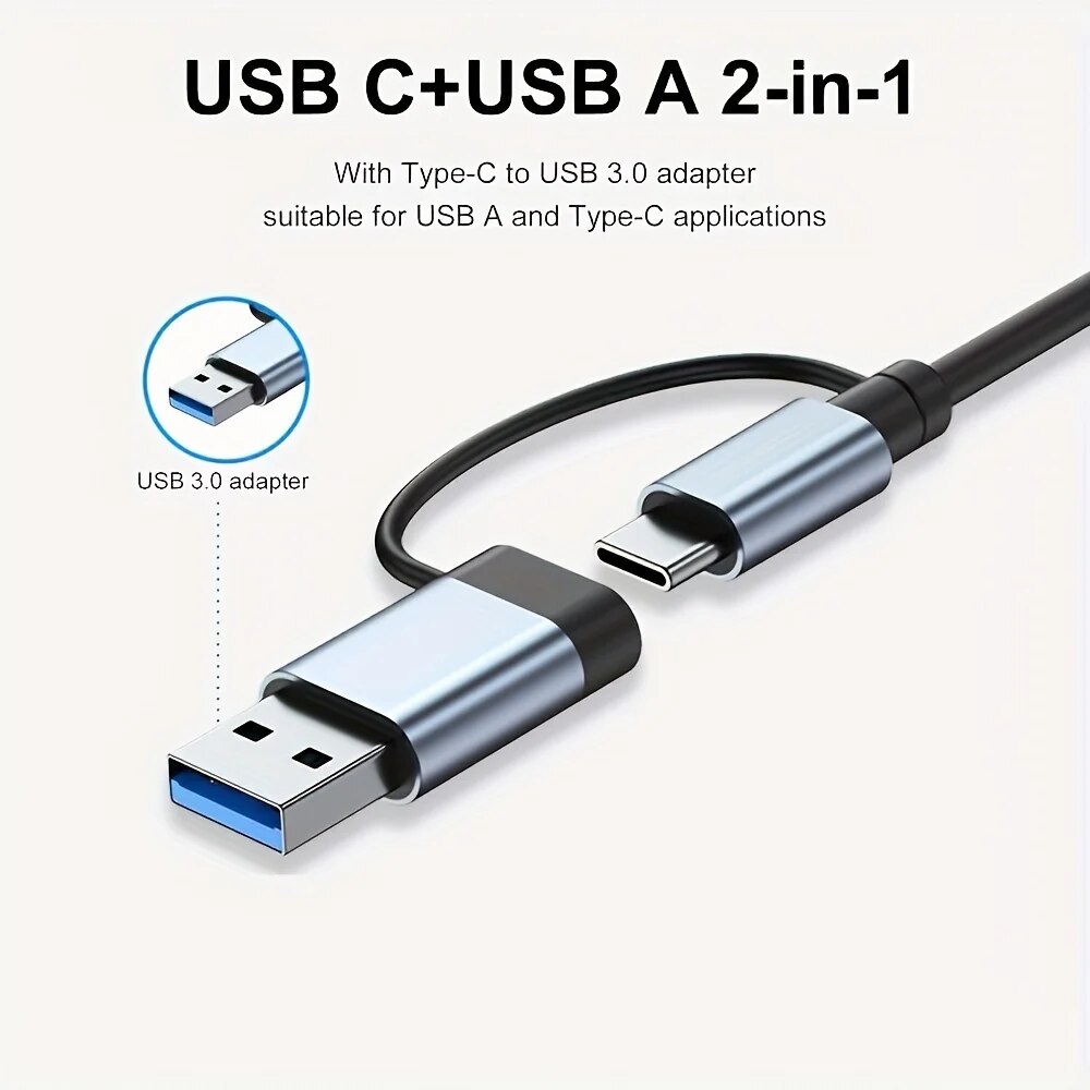 2-in-1 USB3.0 Hub 7-poorts Typ - Laptop Accessories Usb recensie en prijs