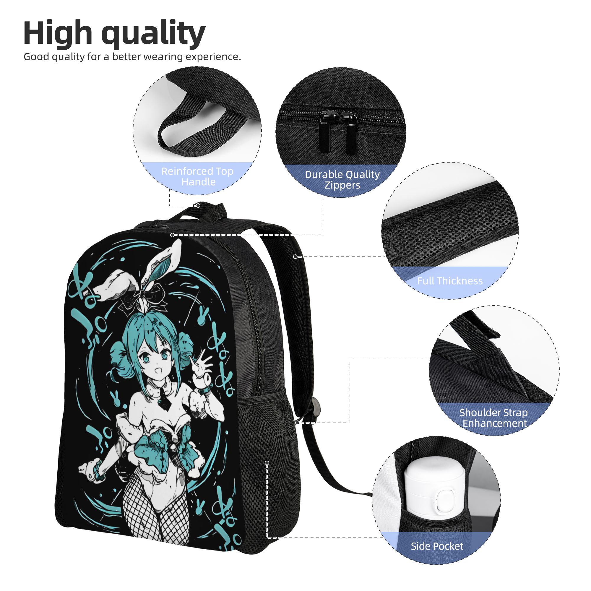 Kawaii Hatsune Miku-rugzak voo - Laptop Accessories Gifts For Men recensie en prijs